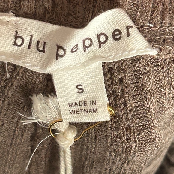 NWT* Blu Pepper Anthropologie Jogger Sweater Pants Womens Small Beige Soft Comfy - Picture 4 of 9